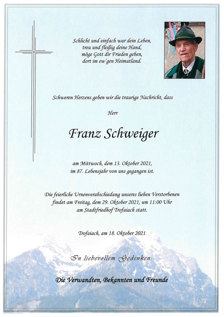 Schweiger Franz