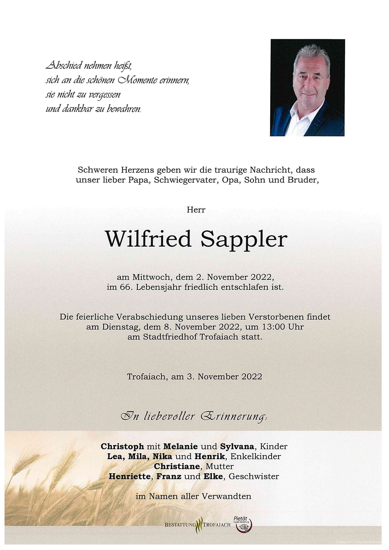Sappler Wilfried