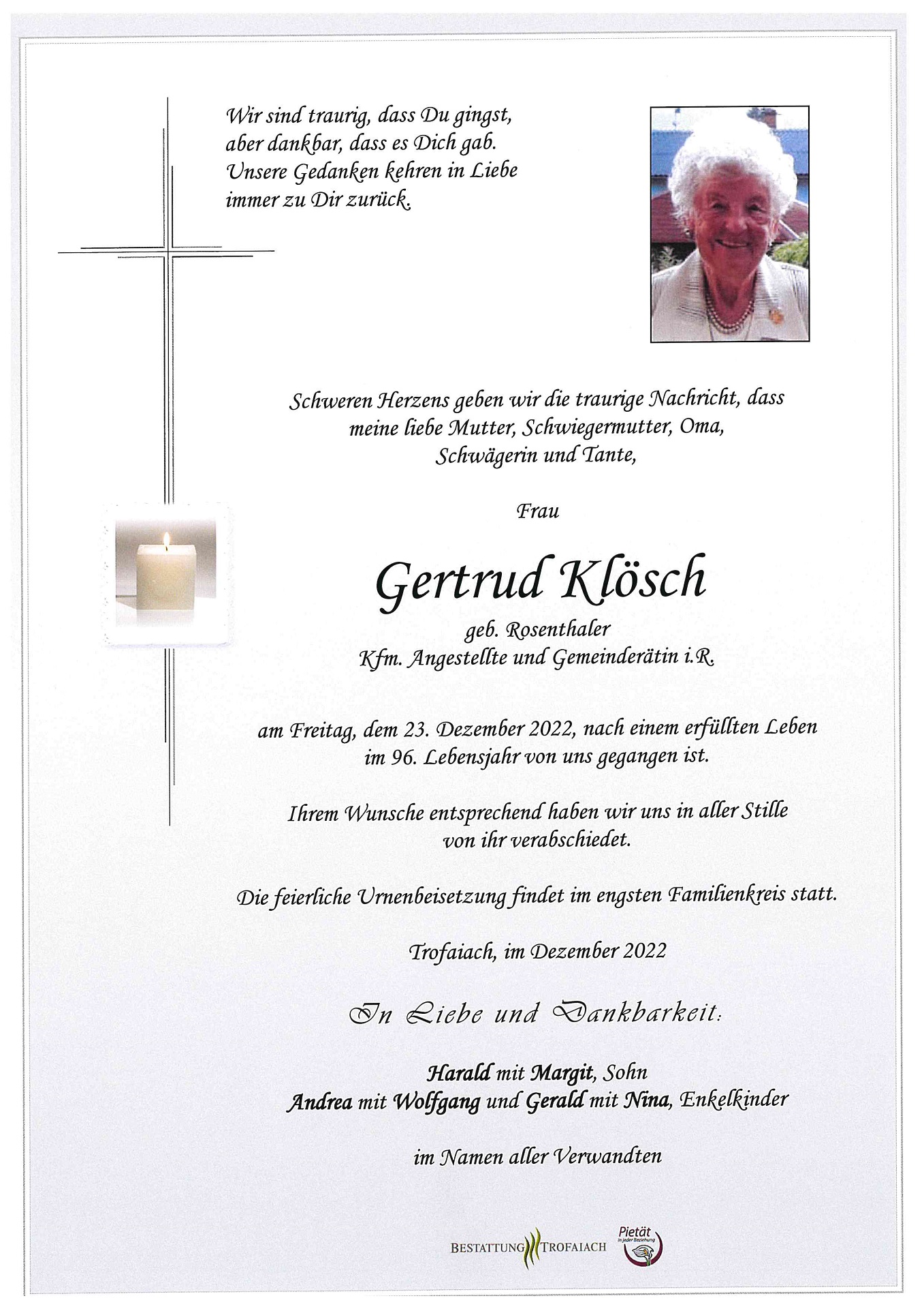 Klösch Gertrud