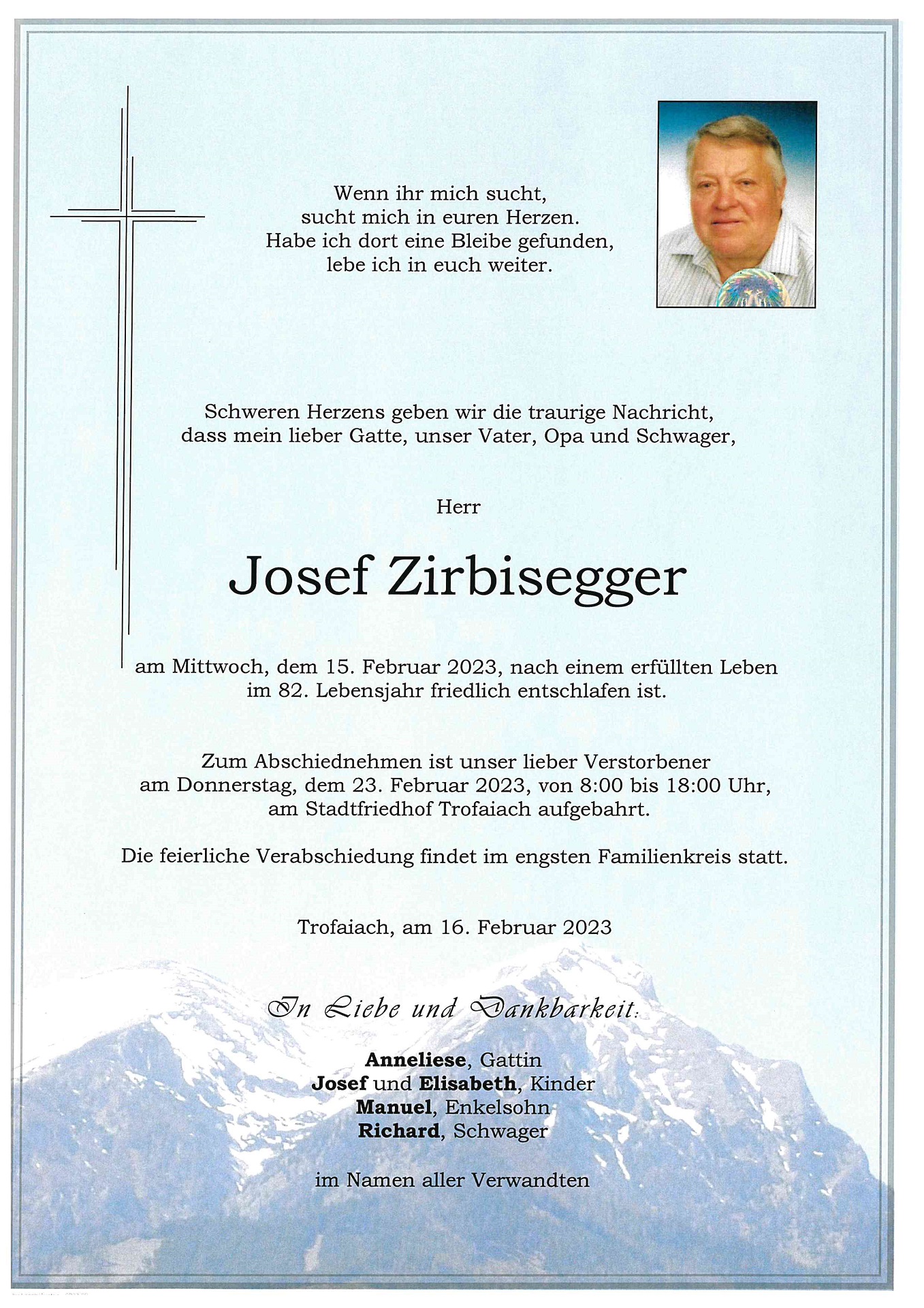 Zirbisegger Josef
