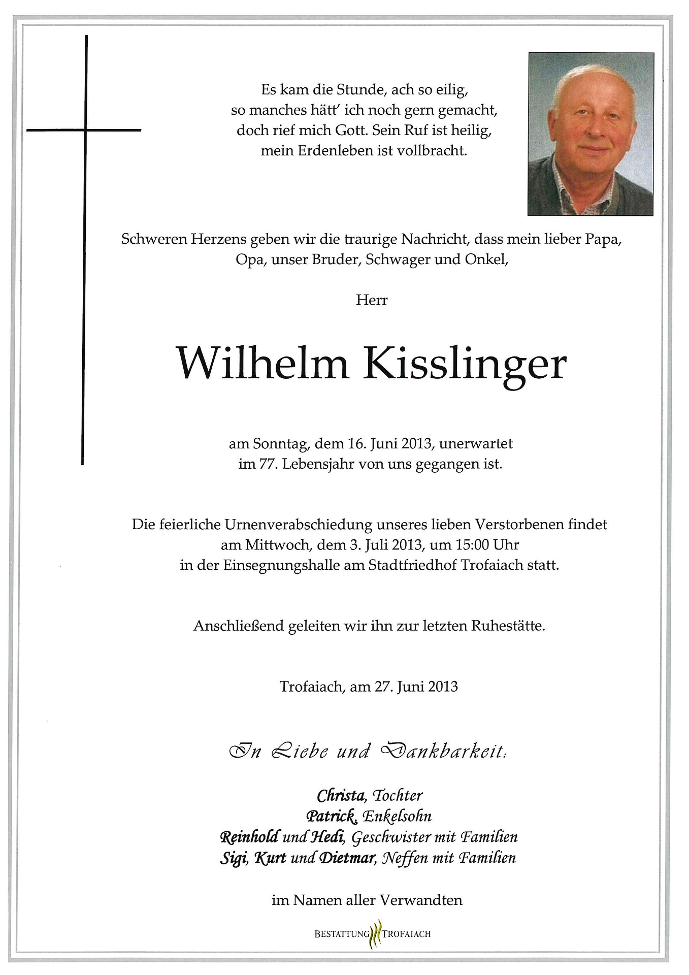 KISSLINGER Wilhelm
